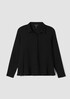Silk Georgette Crepe Classic Collar Shirt
