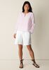 Organic Handkerchief Linen Split Neck Top
