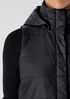 Eggshell Recycled Nylon Vest with Removable Hood