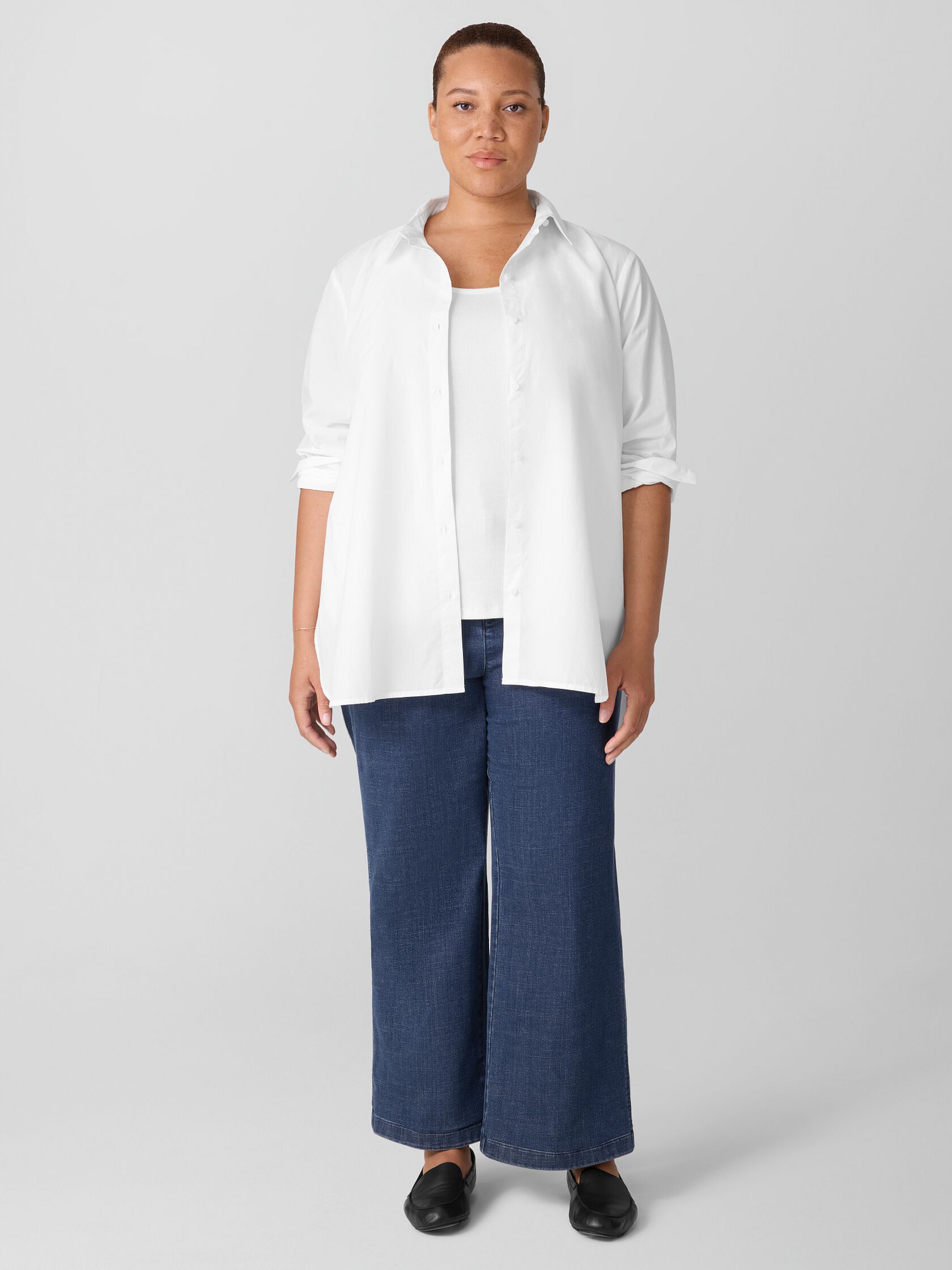 Organic Cotton Poplin Classic Collar Shirt