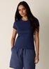 Organic Cotton Stretch Rib Crew Neck Tee