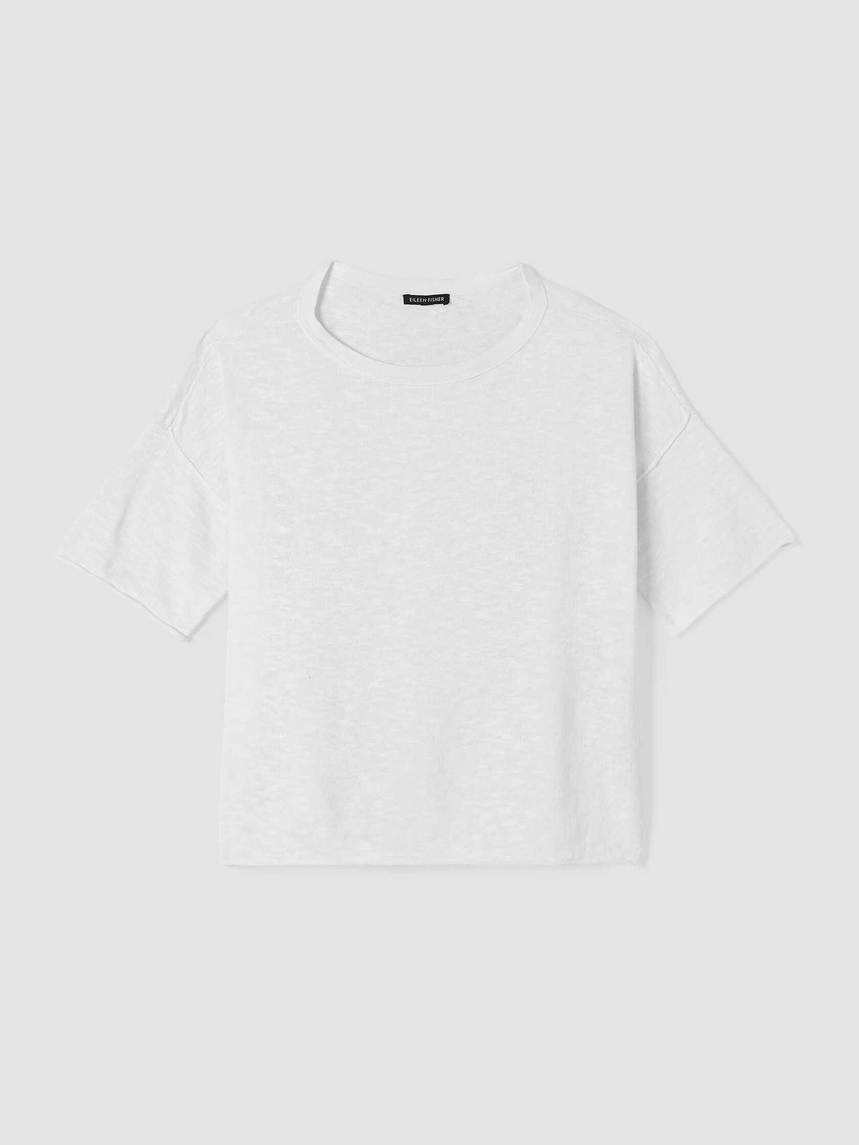Organic Linen Cotton Slub Bateau Neck Top