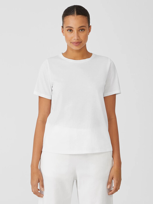 Organic Pima Cotton Jersey Round Neck Tee