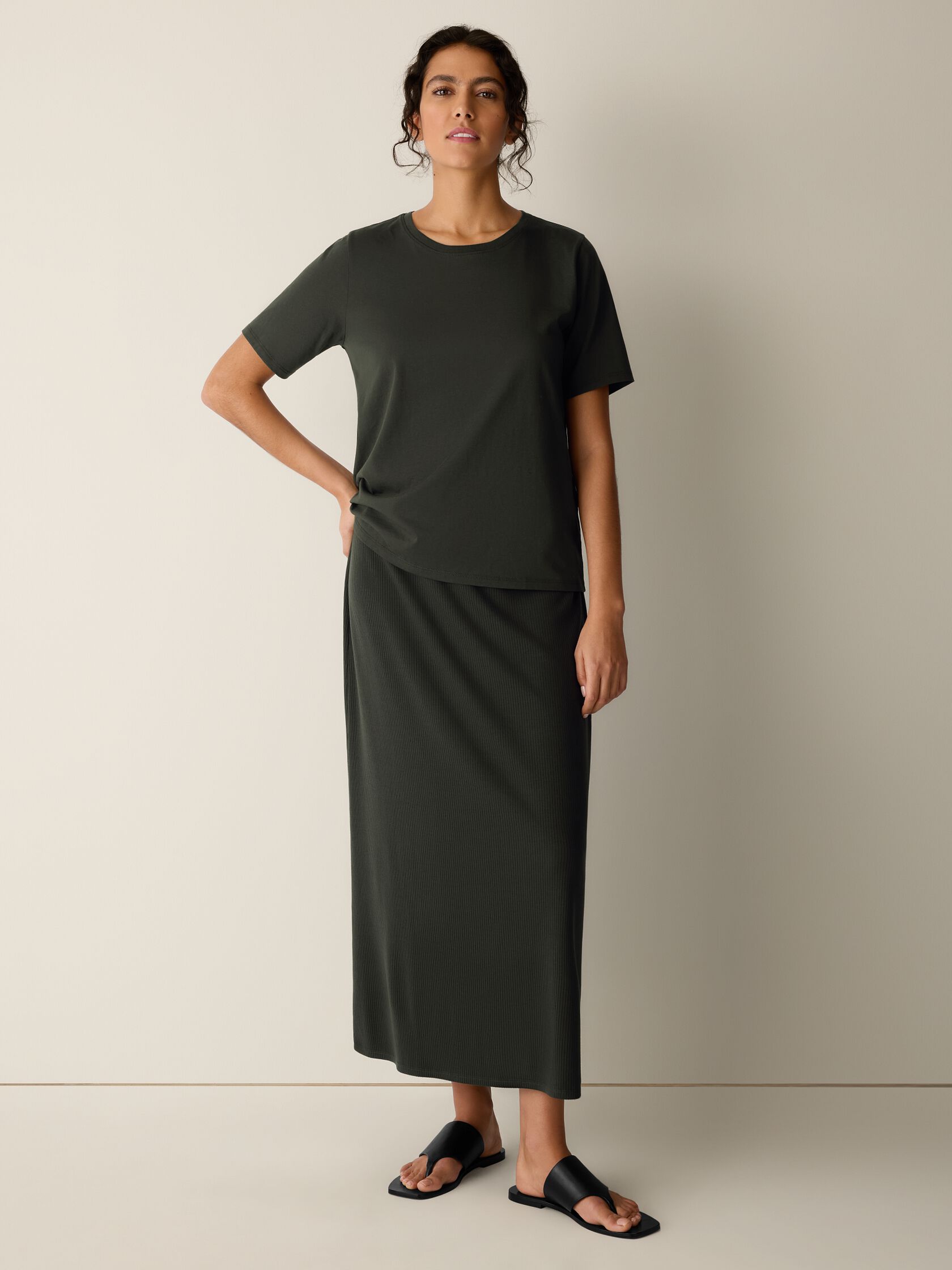 Organic Pima Cotton Jersey Round Neck Tee