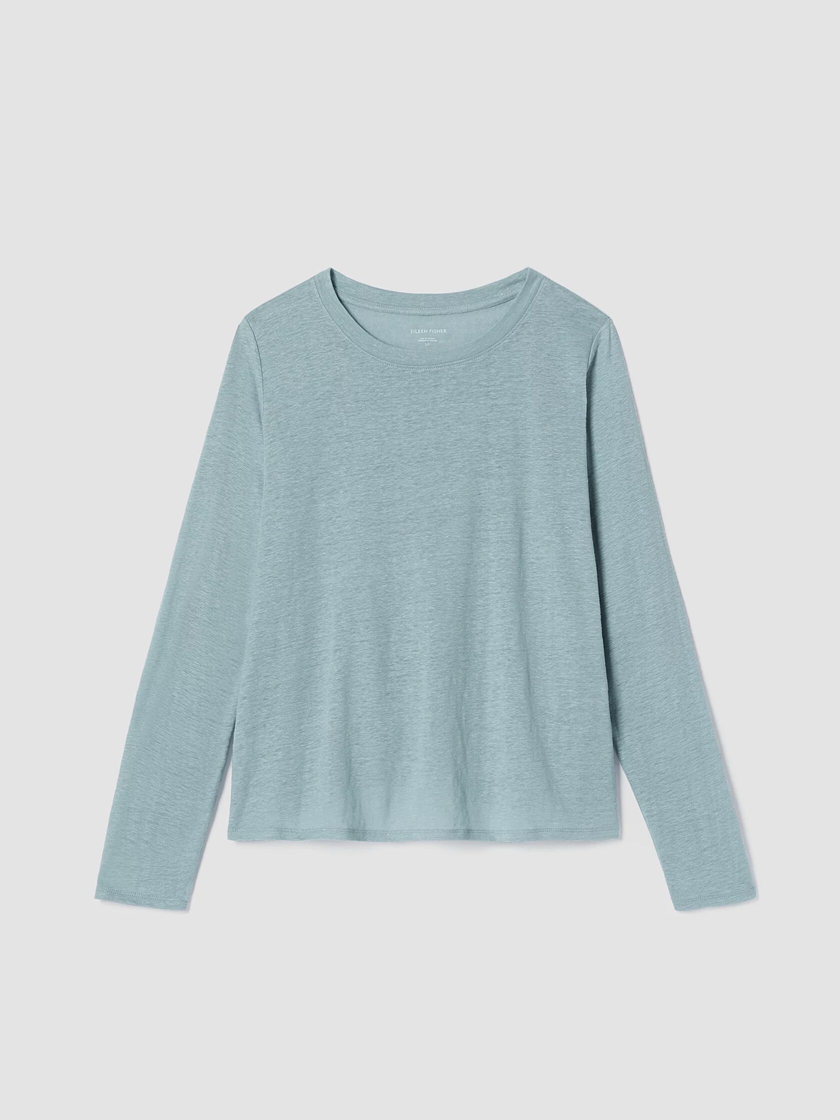 Organic Linen Jersey Crew Neck Top