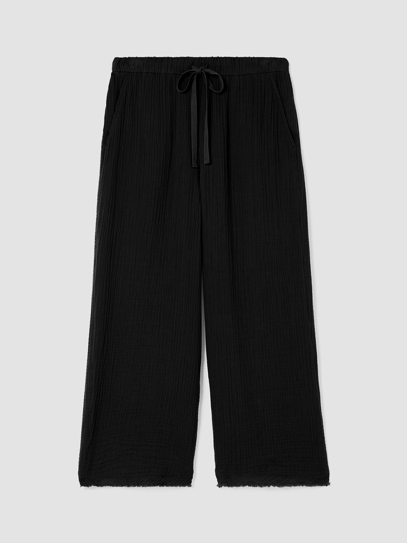 Organic Cotton Gauze Wide-Leg Pant