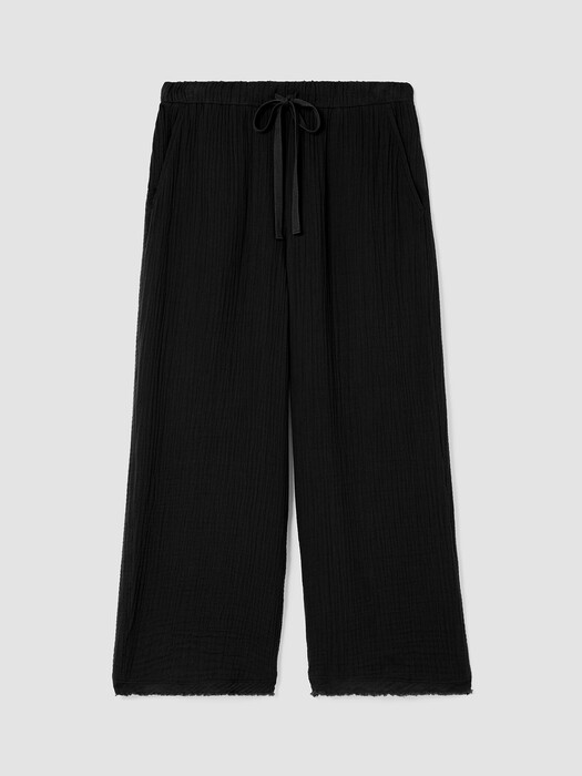 Organic Cotton Gauze Wide-Leg Pant
