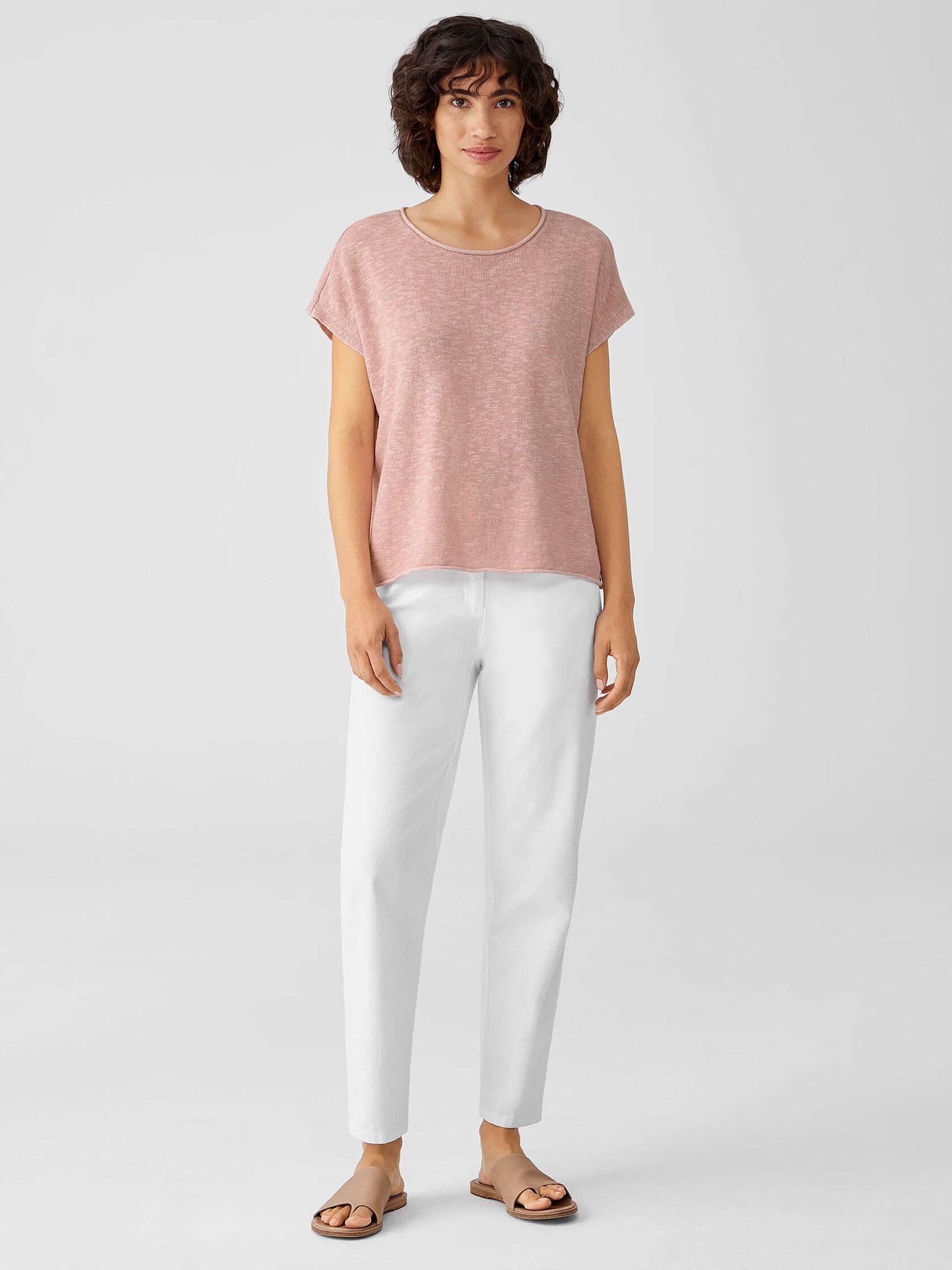 Organic Cotton Linen Slub Square Top