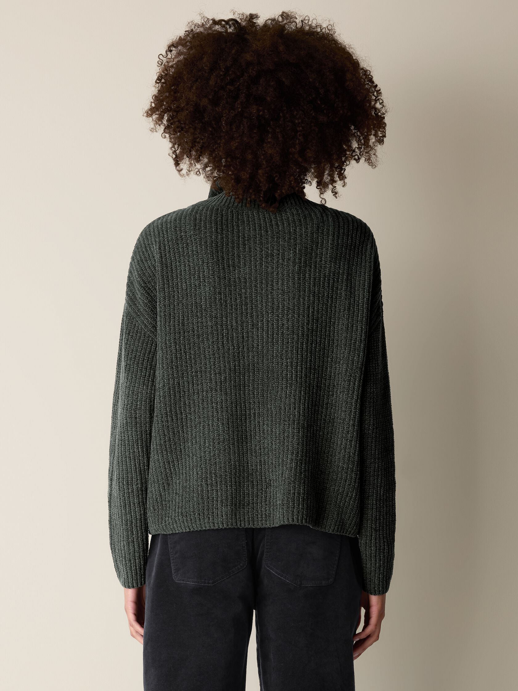 Organic Cotton Chenille Turtleneck Top