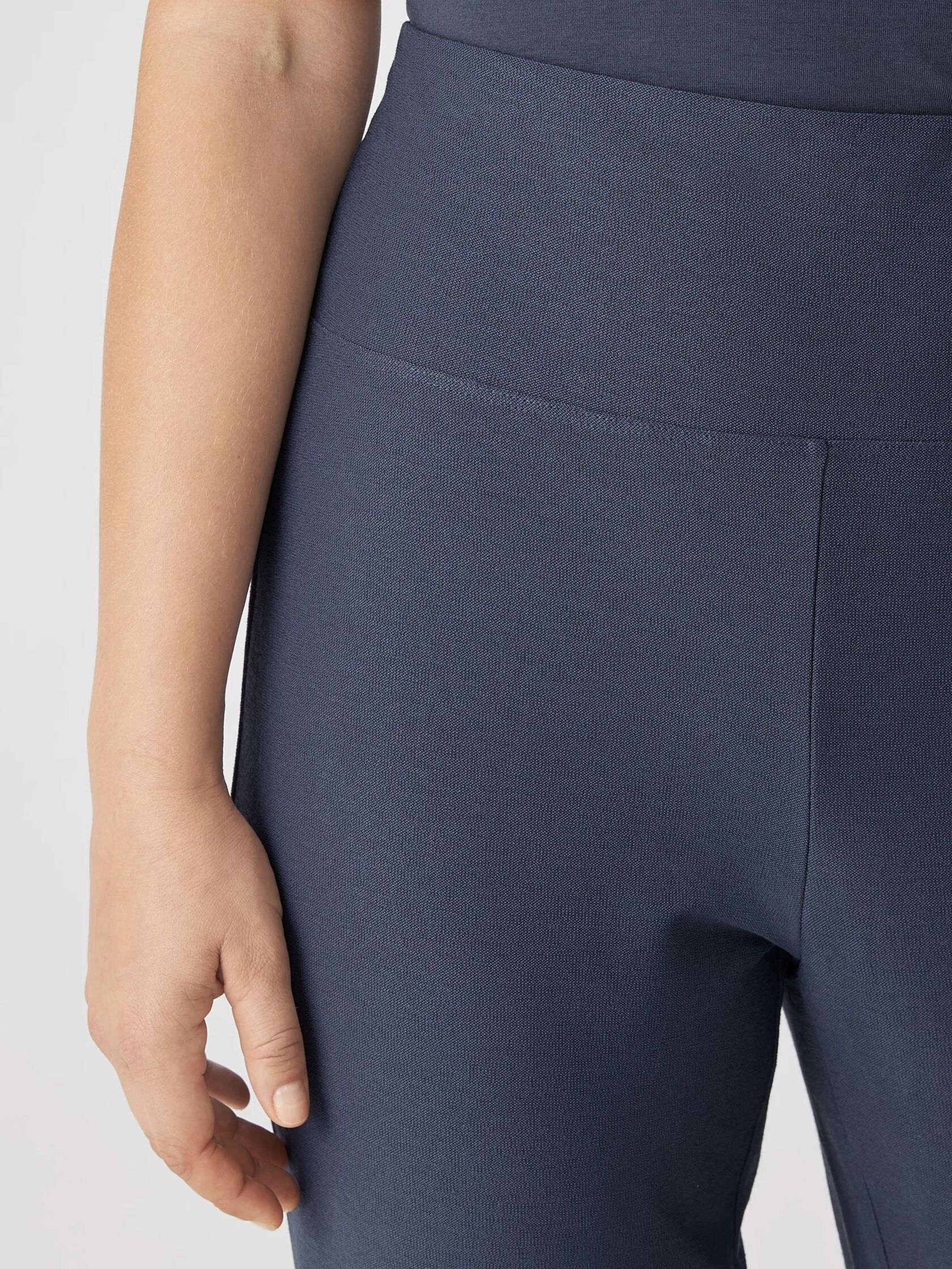 Washable Stretch Crepe High-Waisted Pant