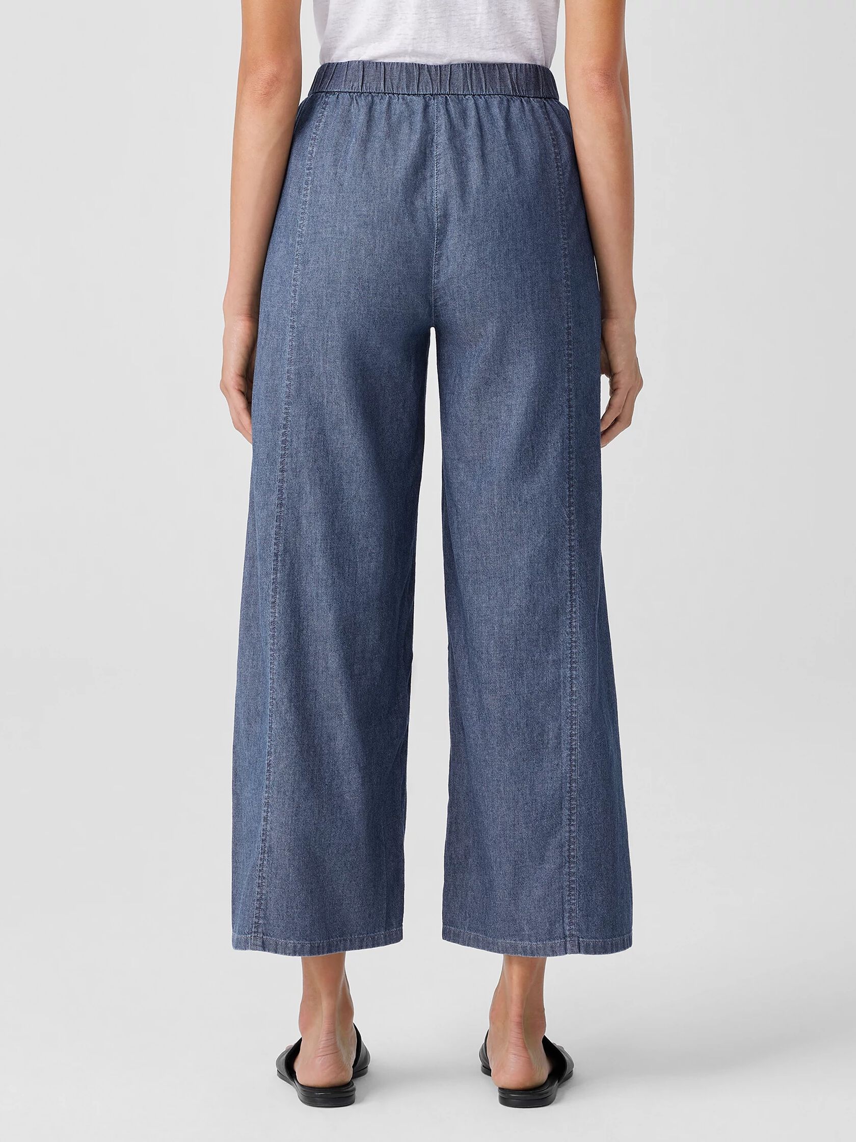 Airy Organic Cotton Twill Wide Trouser Pant