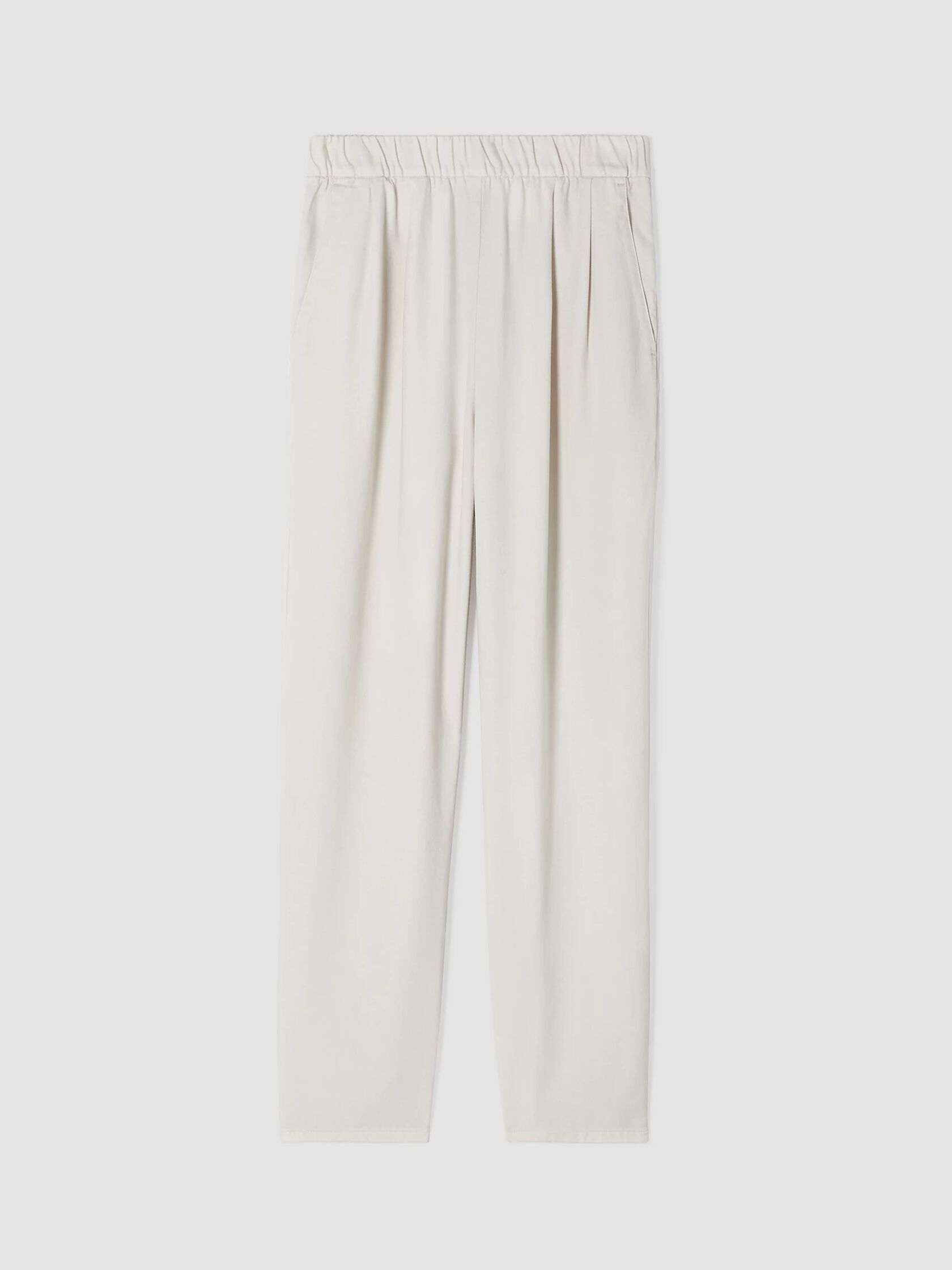 Soft Twill Pleated Tapered Pant