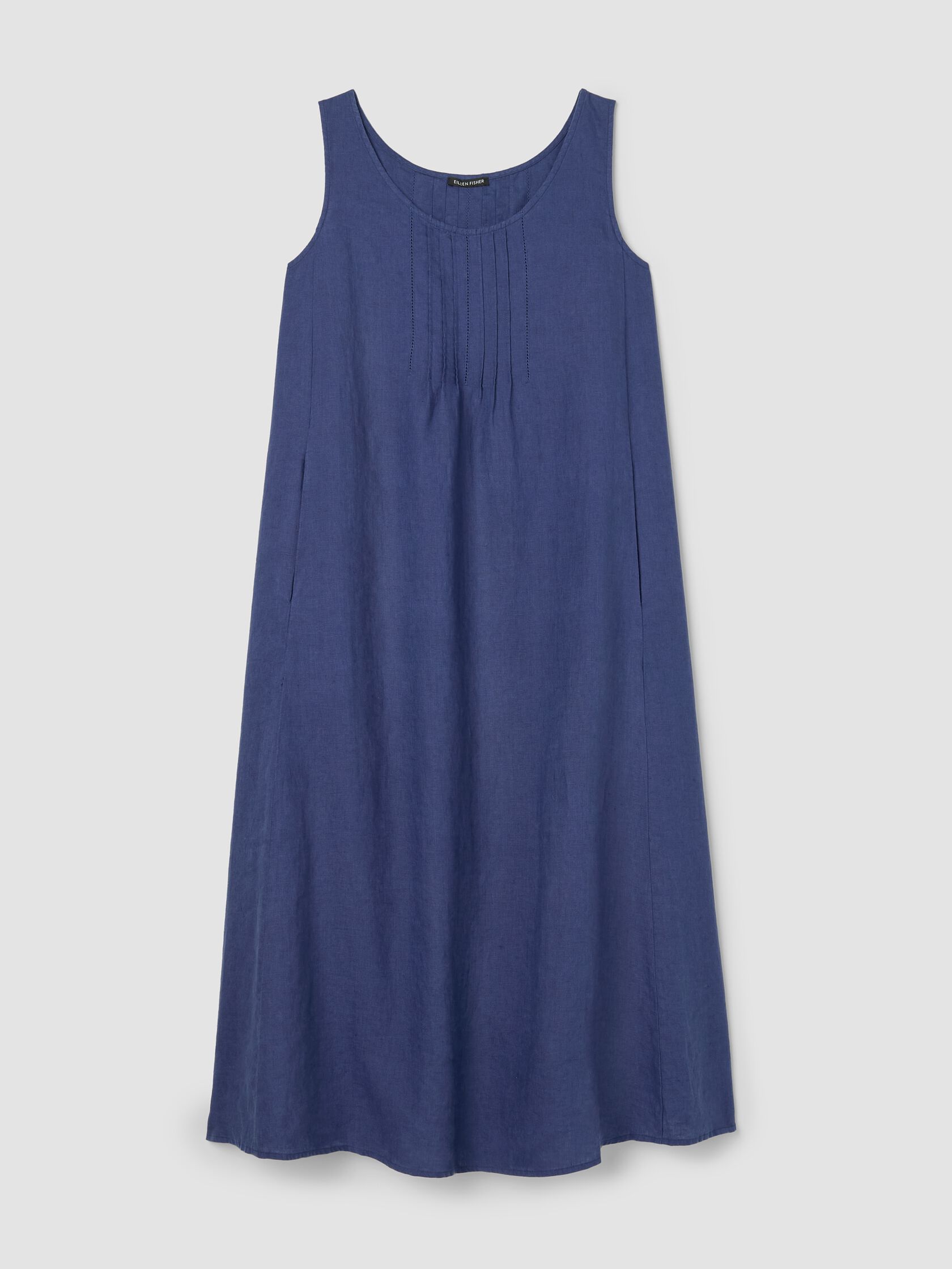 Organic Linen Scoop Neck Dress
