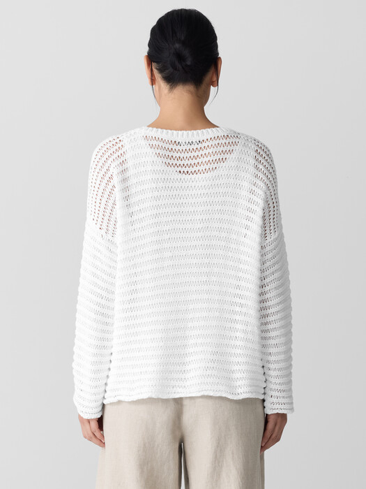 Peruvian Organic Cotton Cord Crew Neck Top
