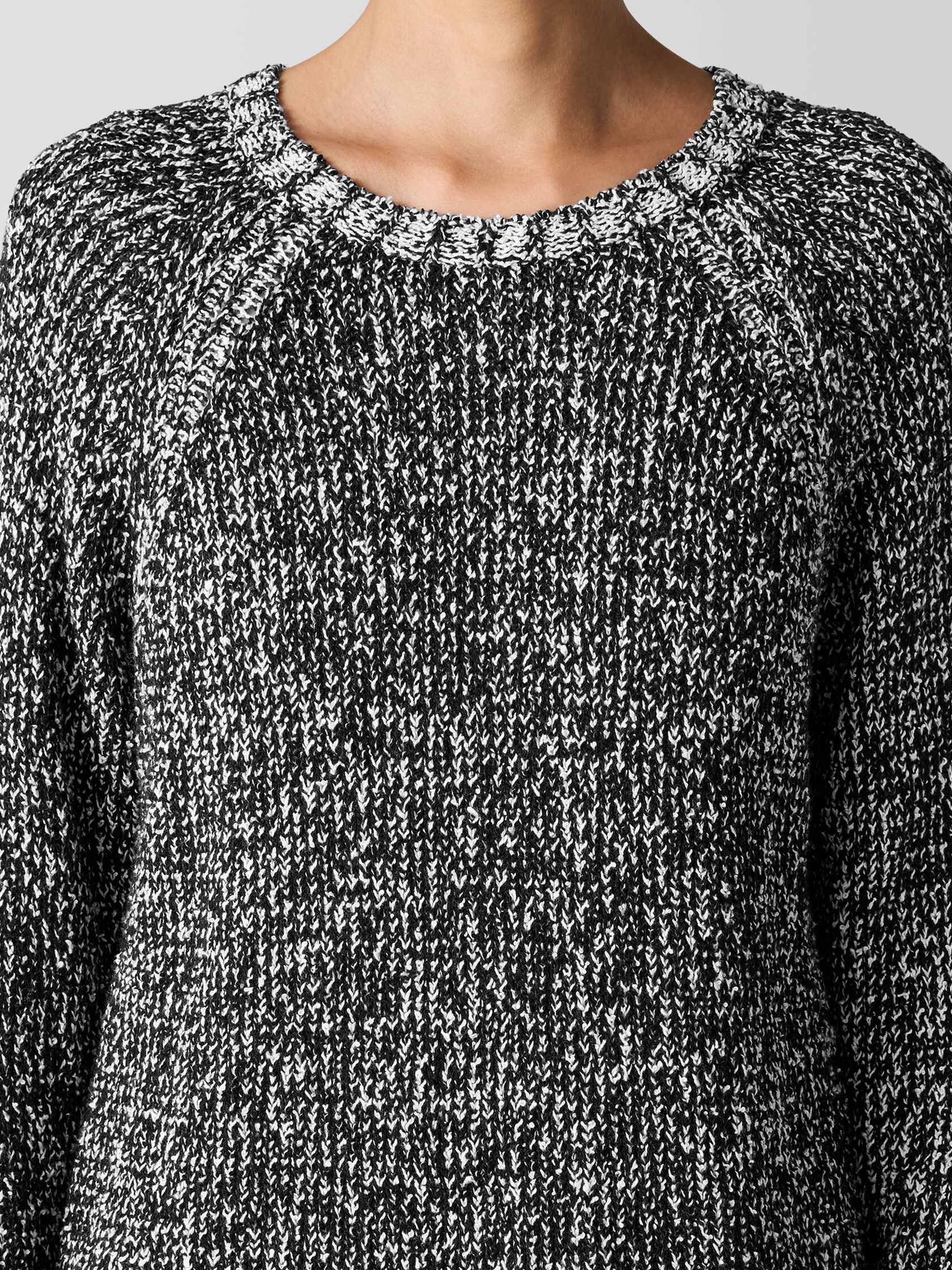 Peruvian Organic Cotton Boucle Crew Neck Top