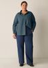Cotton Stretch Denim Wide-Leg Jean