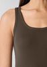 Organic Cotton Stretch Rib Scoop Neck Tank
