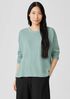 Linen Crepe Stretch Crew Neck Top