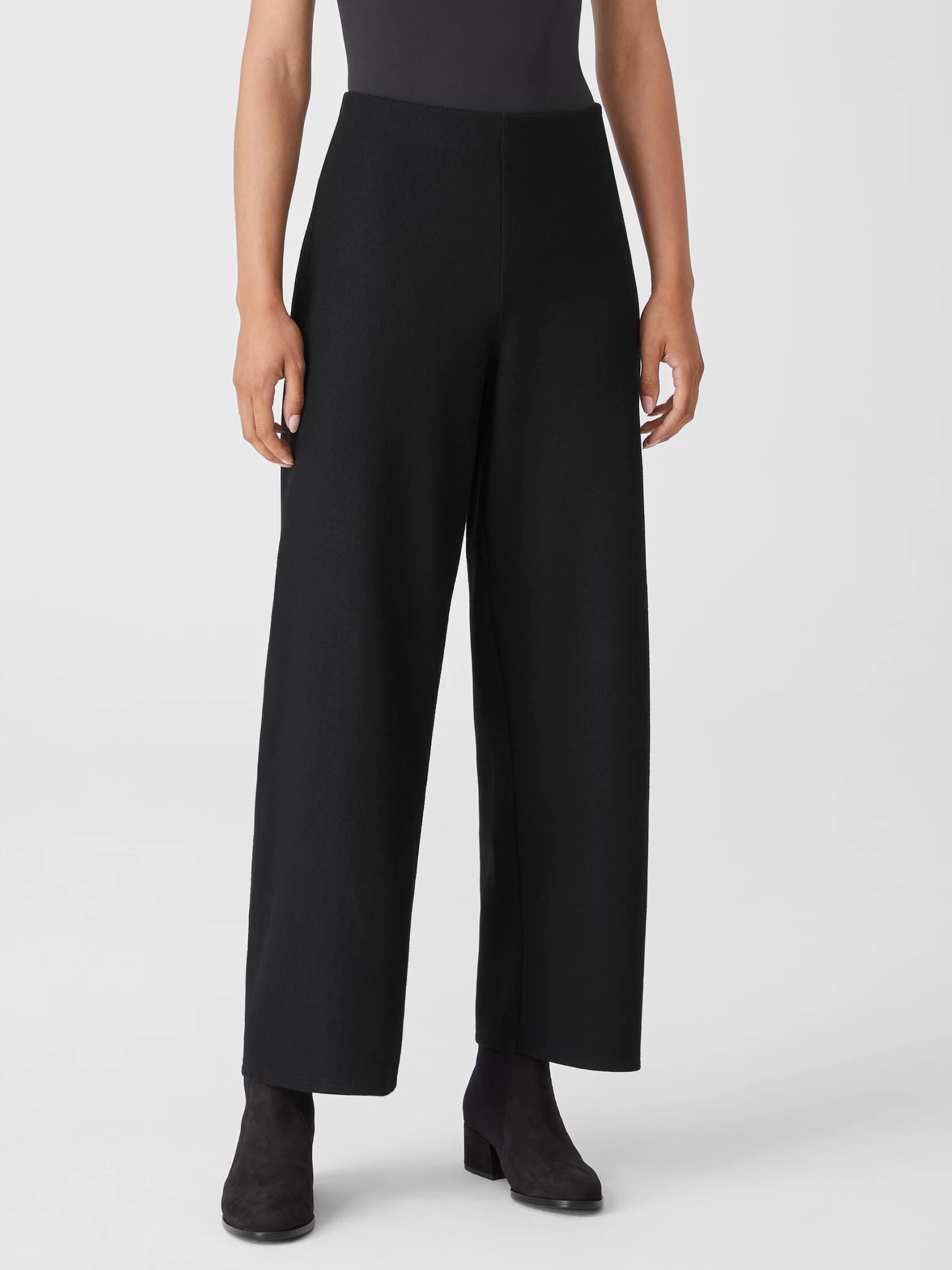 Boiled Wool Jersey Straight Pant | EILEEN FISHER