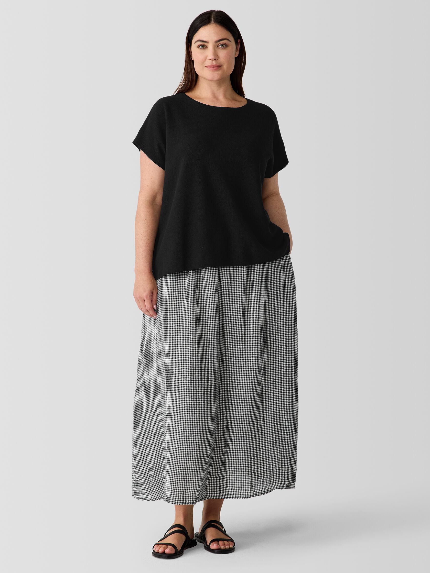 Organic Linen Cotton Square Top