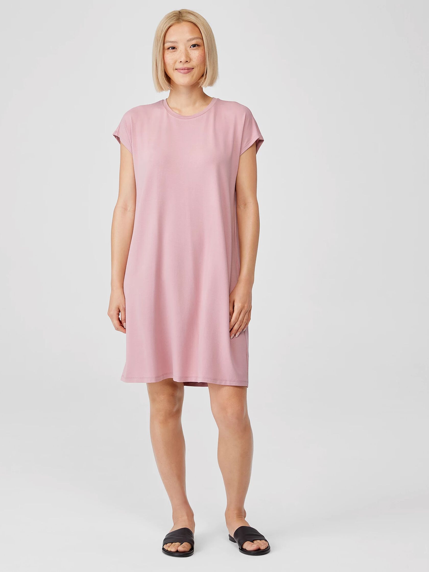 Fine Jersey Crew Neck Dress