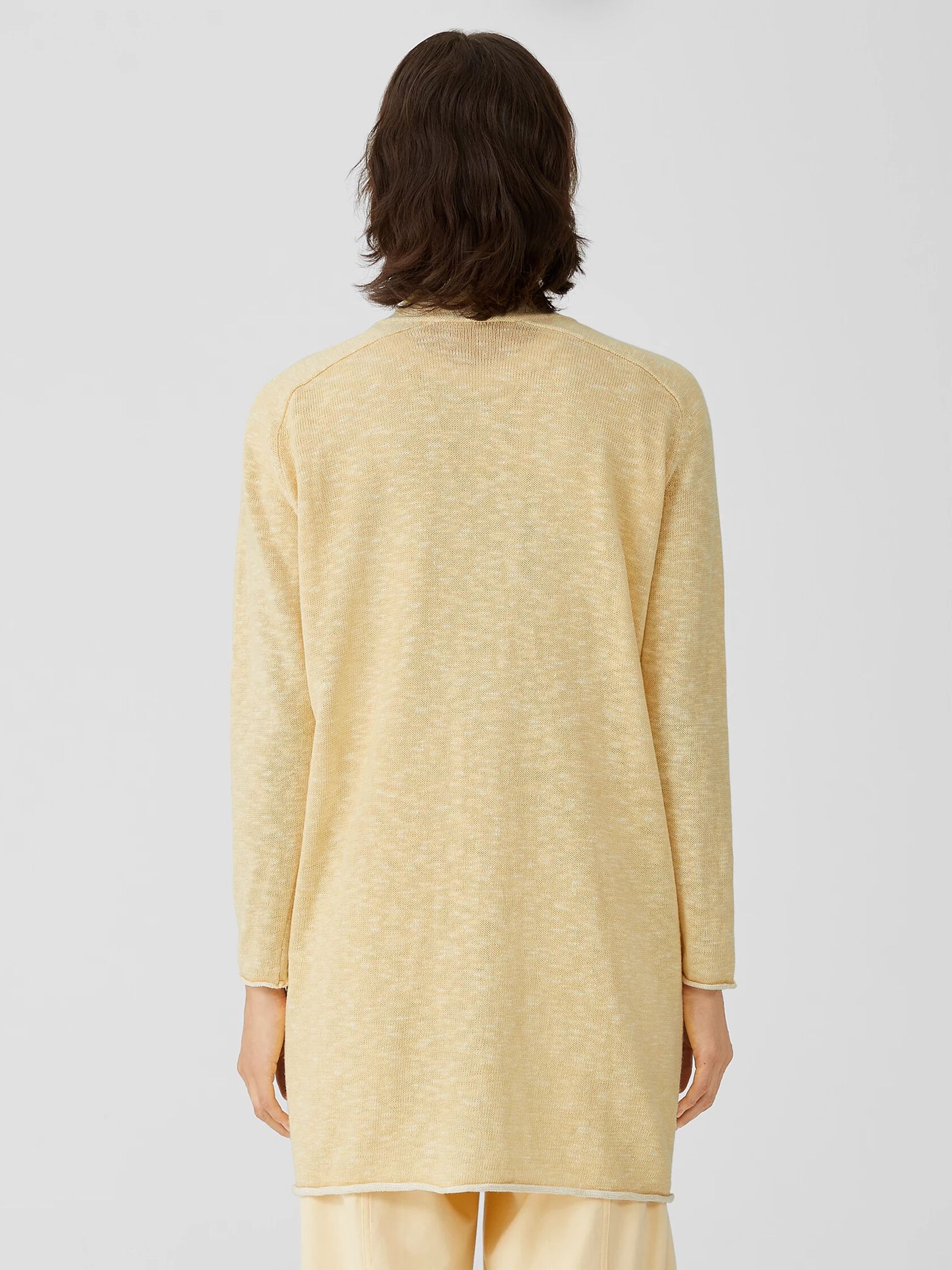 Organic Cotton Linen Slub Long Cardigan