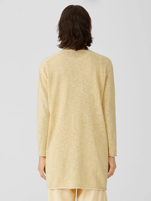 Organic Cotton Linen Slub Long Cardigan