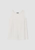 Silk Georgette Crepe Ballet Neck Tank