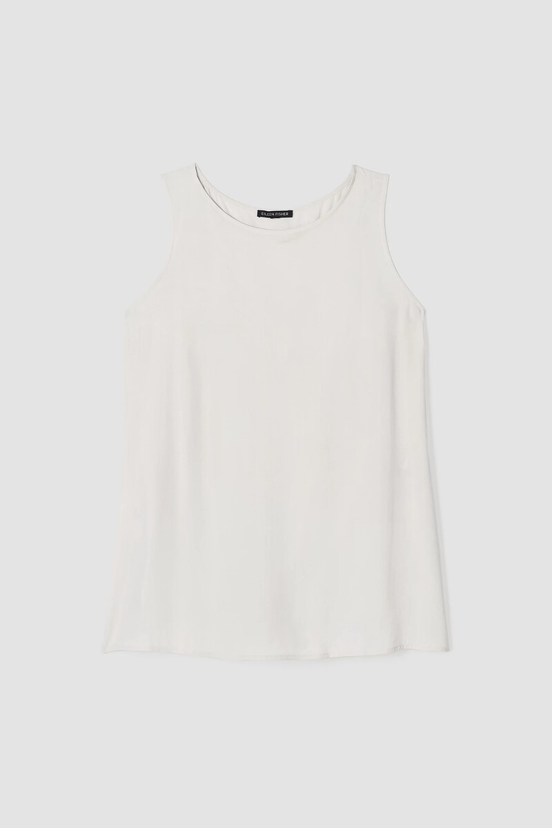 Silk Georgette Crepe Ballet Neck Tank Silk Georgette Crepe Ballet Neck Tank