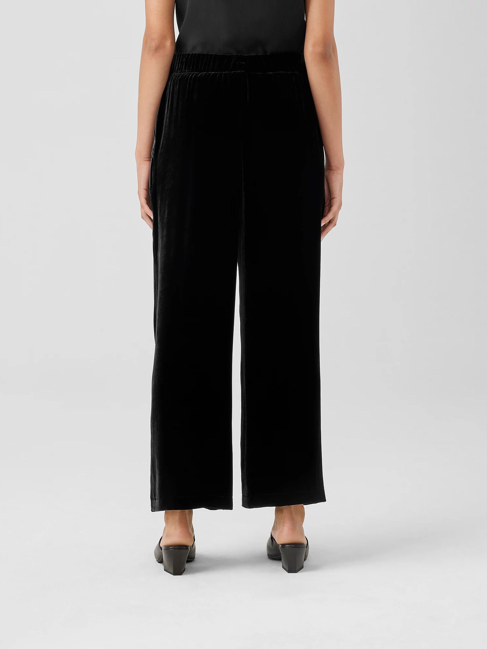 Velvet Wide-Leg Pant