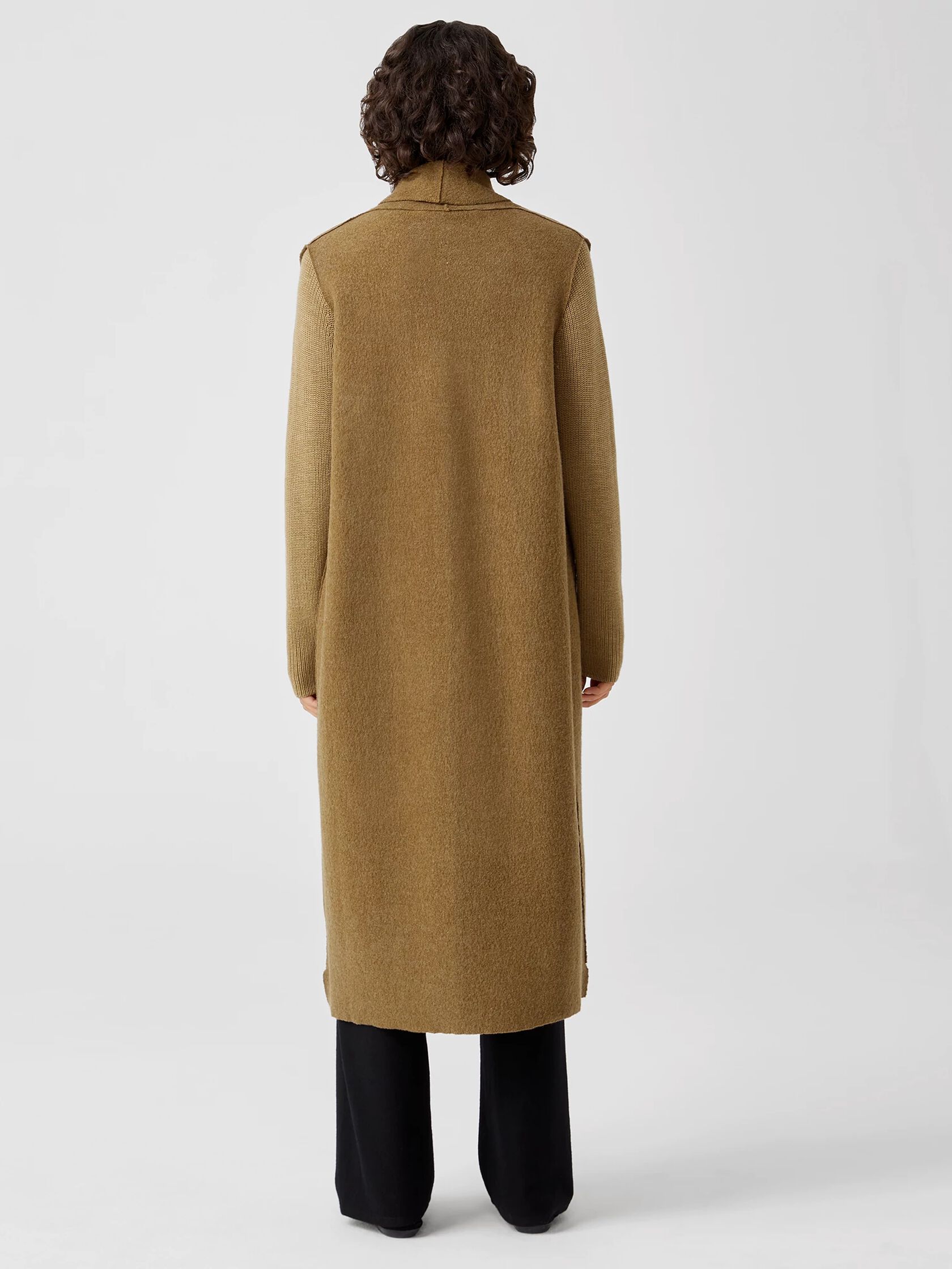 Lightweight Boiled Wool Long Vest in Responsible Wool