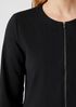 Organic Cotton Ponte Zip-Front Jacket
