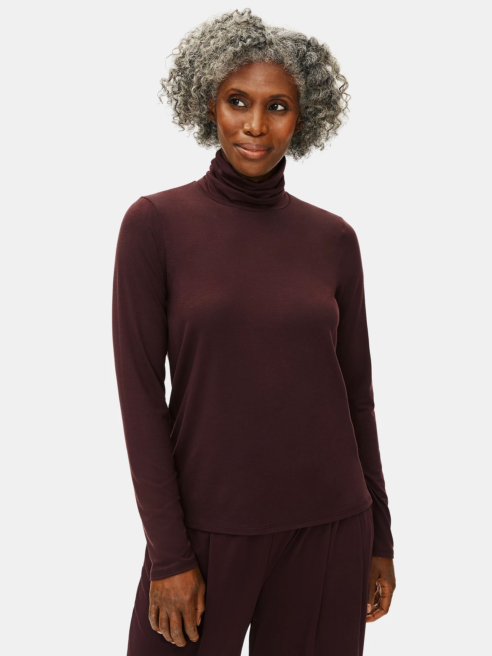 Fine Jersey Scrunch Neck Top