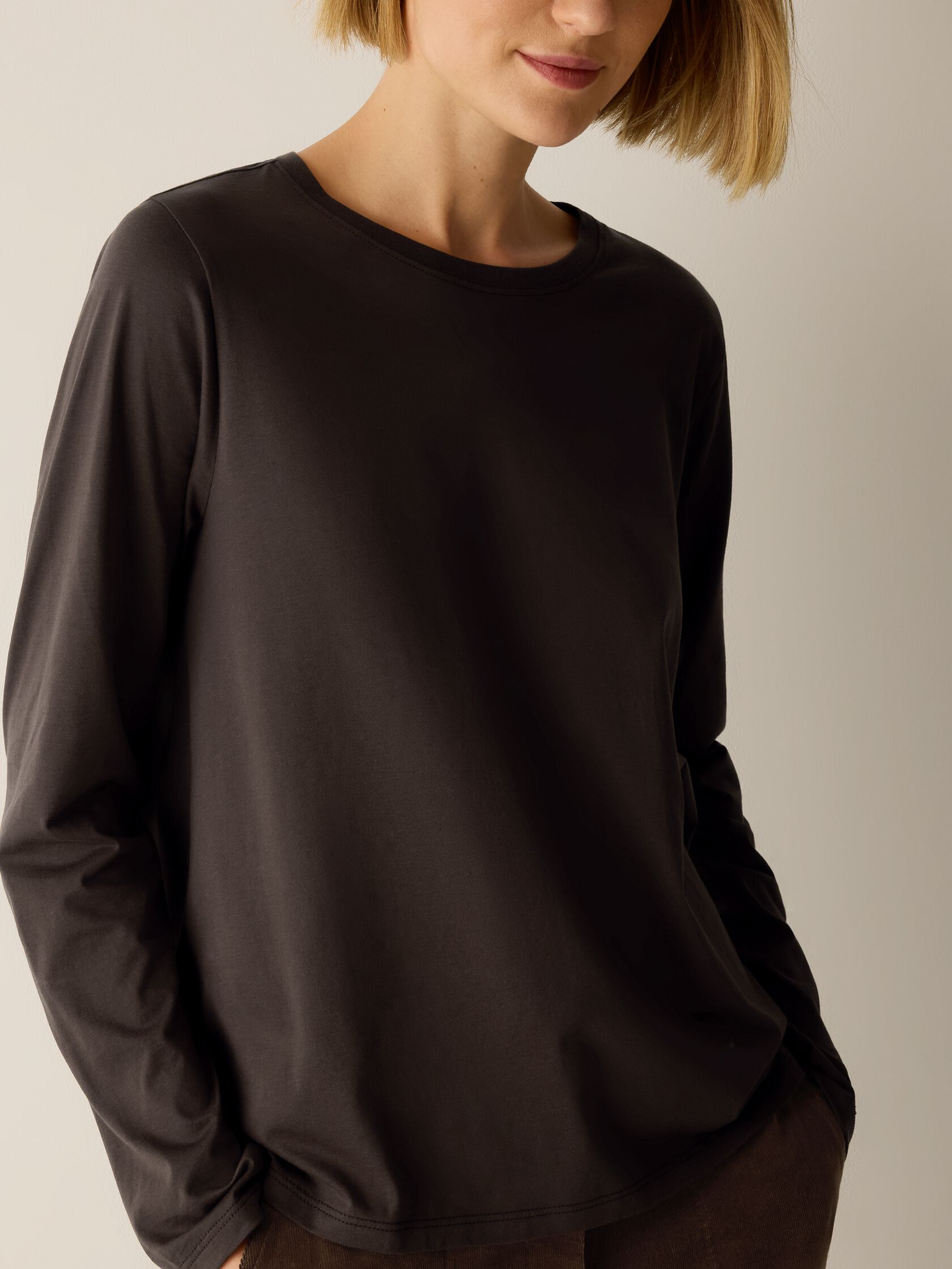 Organic Pima Cotton Jersey Long-Sleeve Tee
