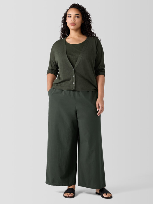 Organic Linen Cotton Cropped Cardigan