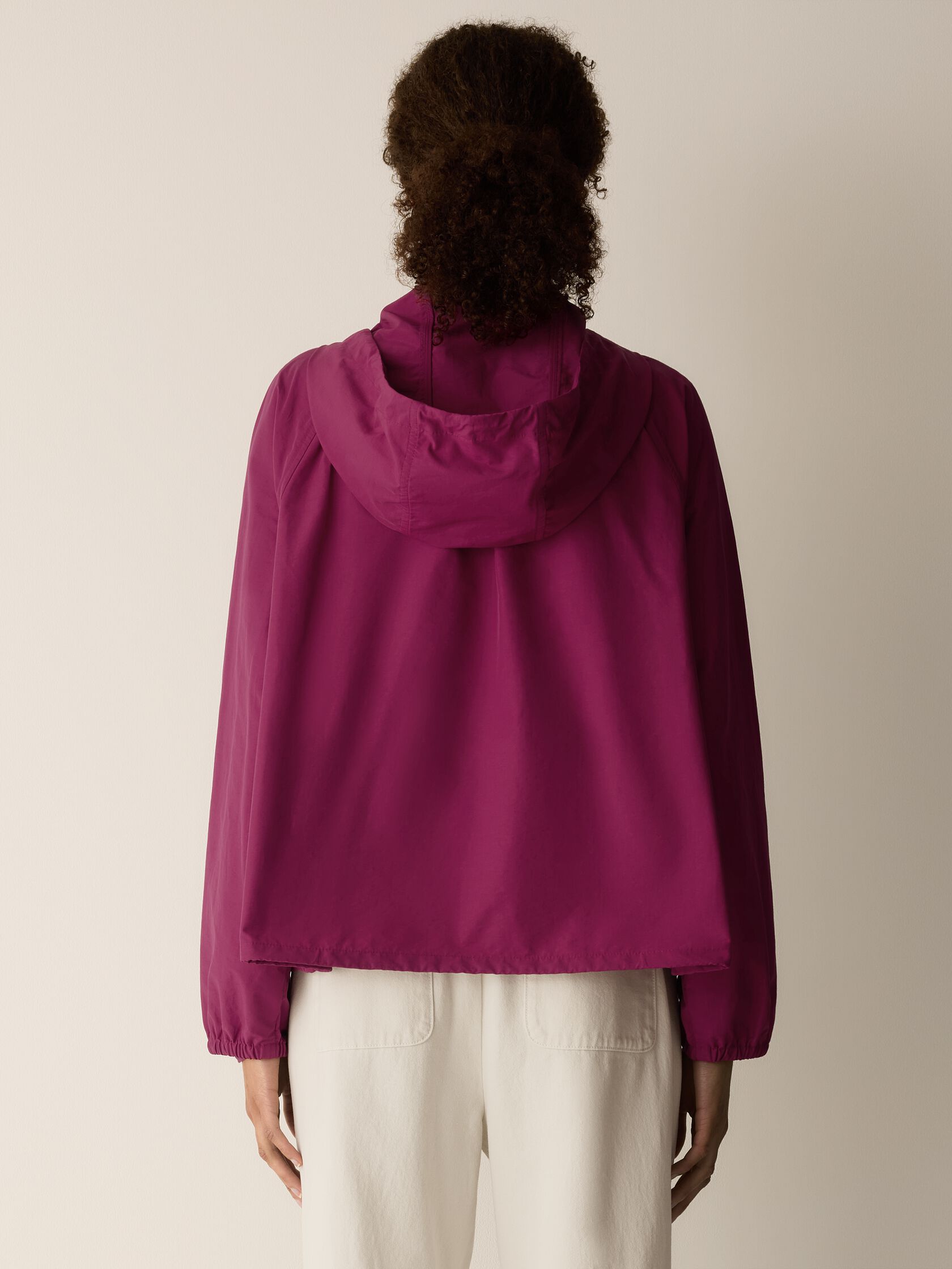 Light Cotton Nylon Hooded Coat