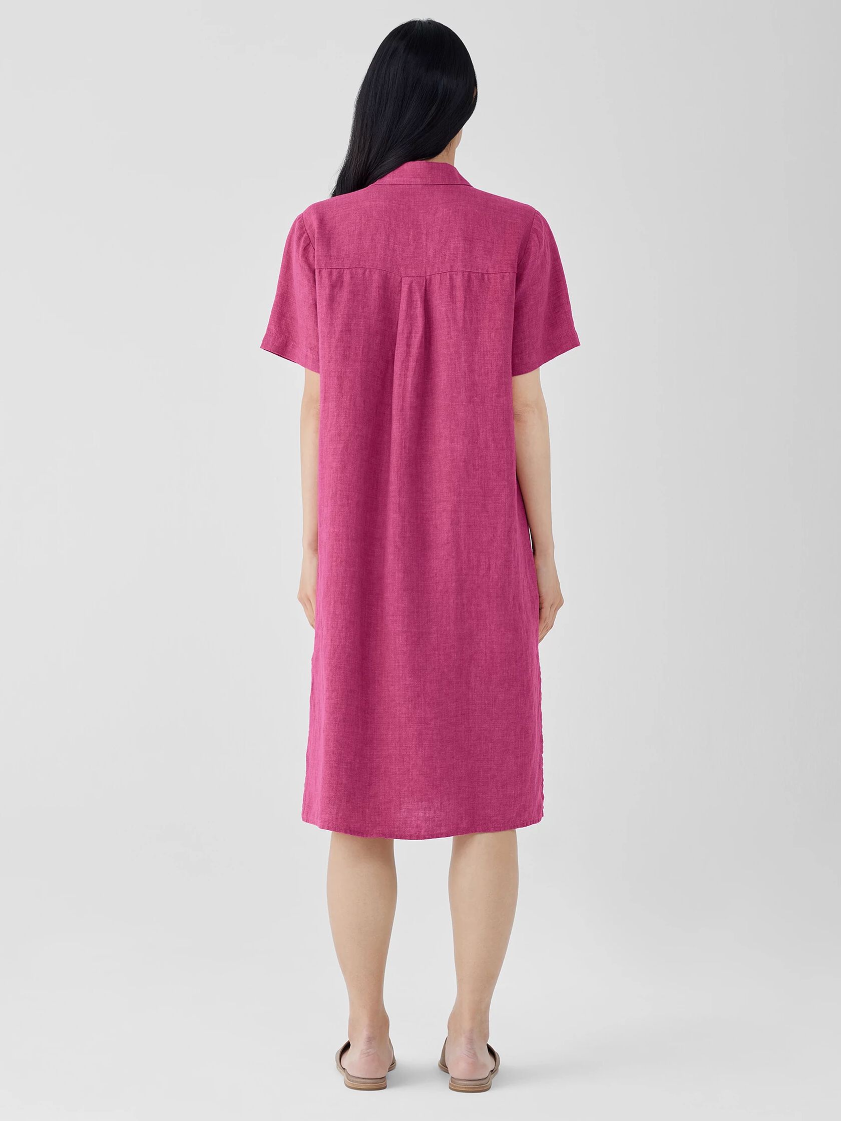 Washed Organic Linen Délavé Shirtdress