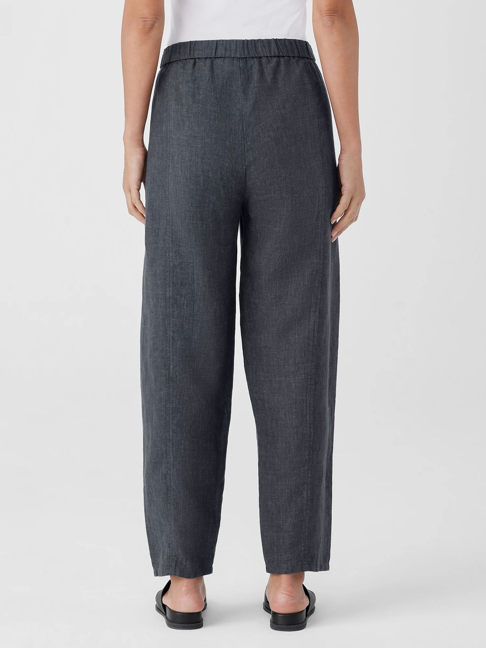 Washed Organic Linen Délavé Lantern Pant