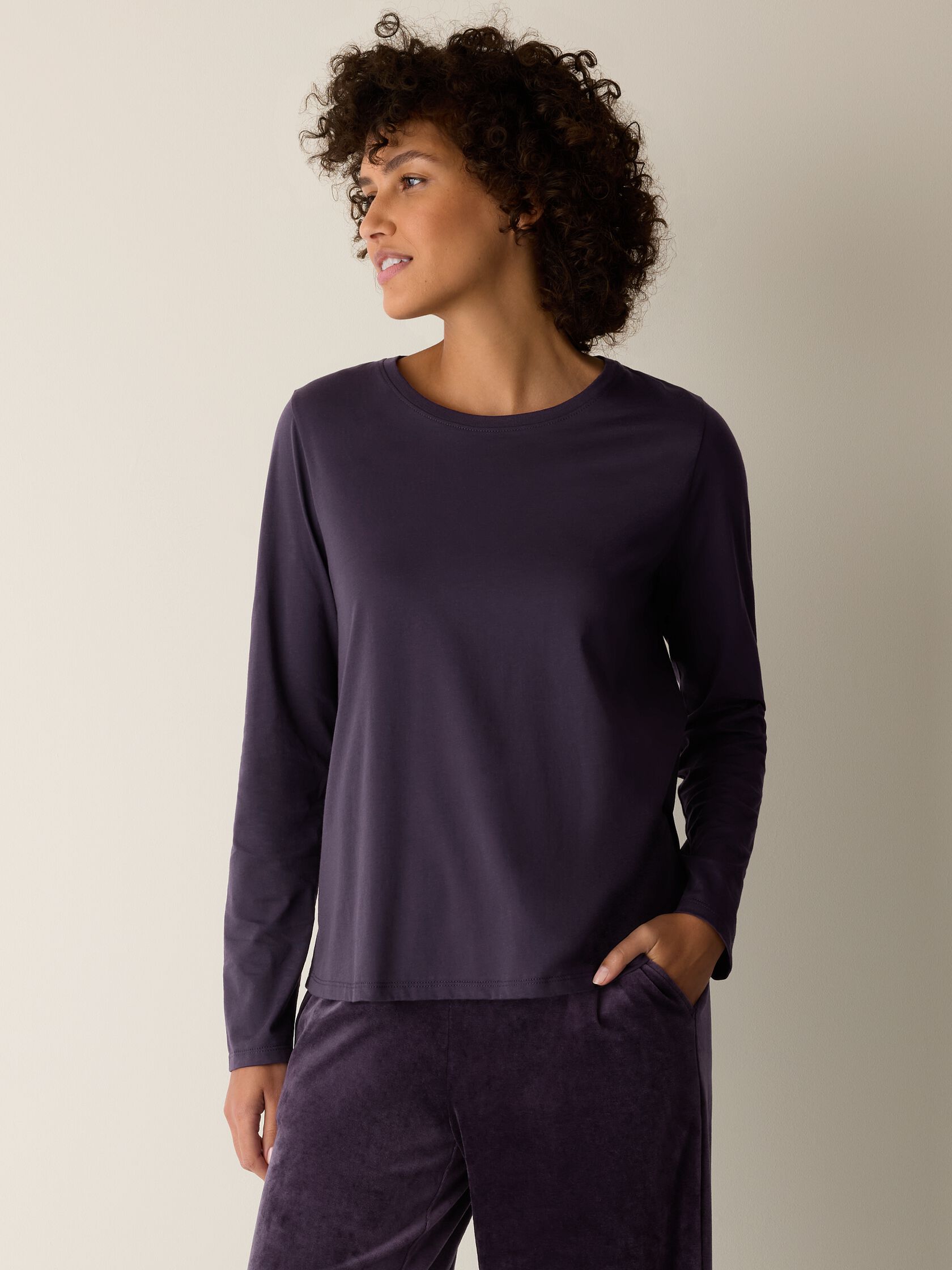 Organic Pima Cotton Jersey Long-Sleeve Tee