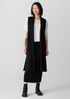 Lightweight Boiled Wool Shawl Collar Vest in Regenerative Wool