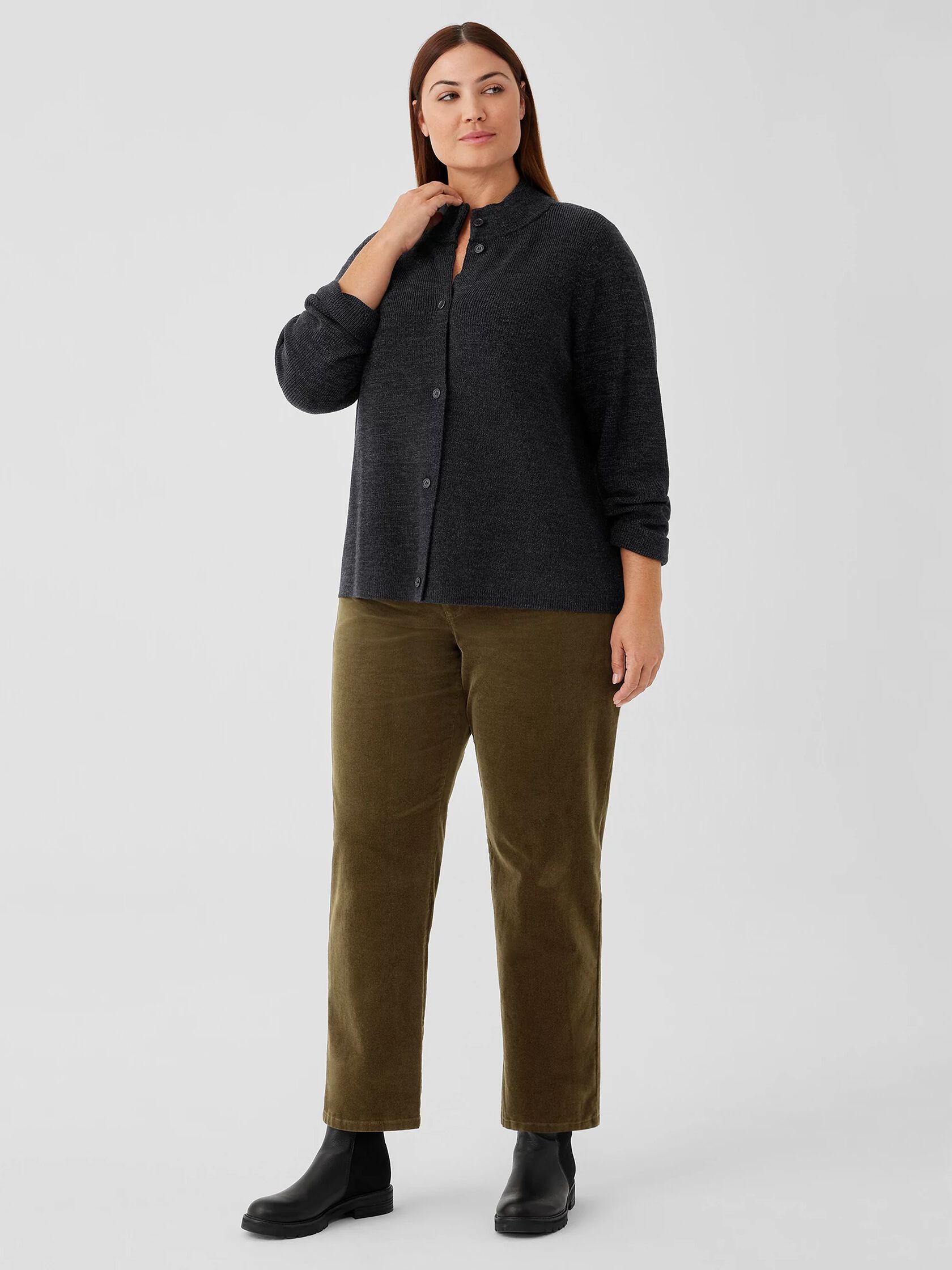 Twisted Merino Cardigan in Regenerative Wool