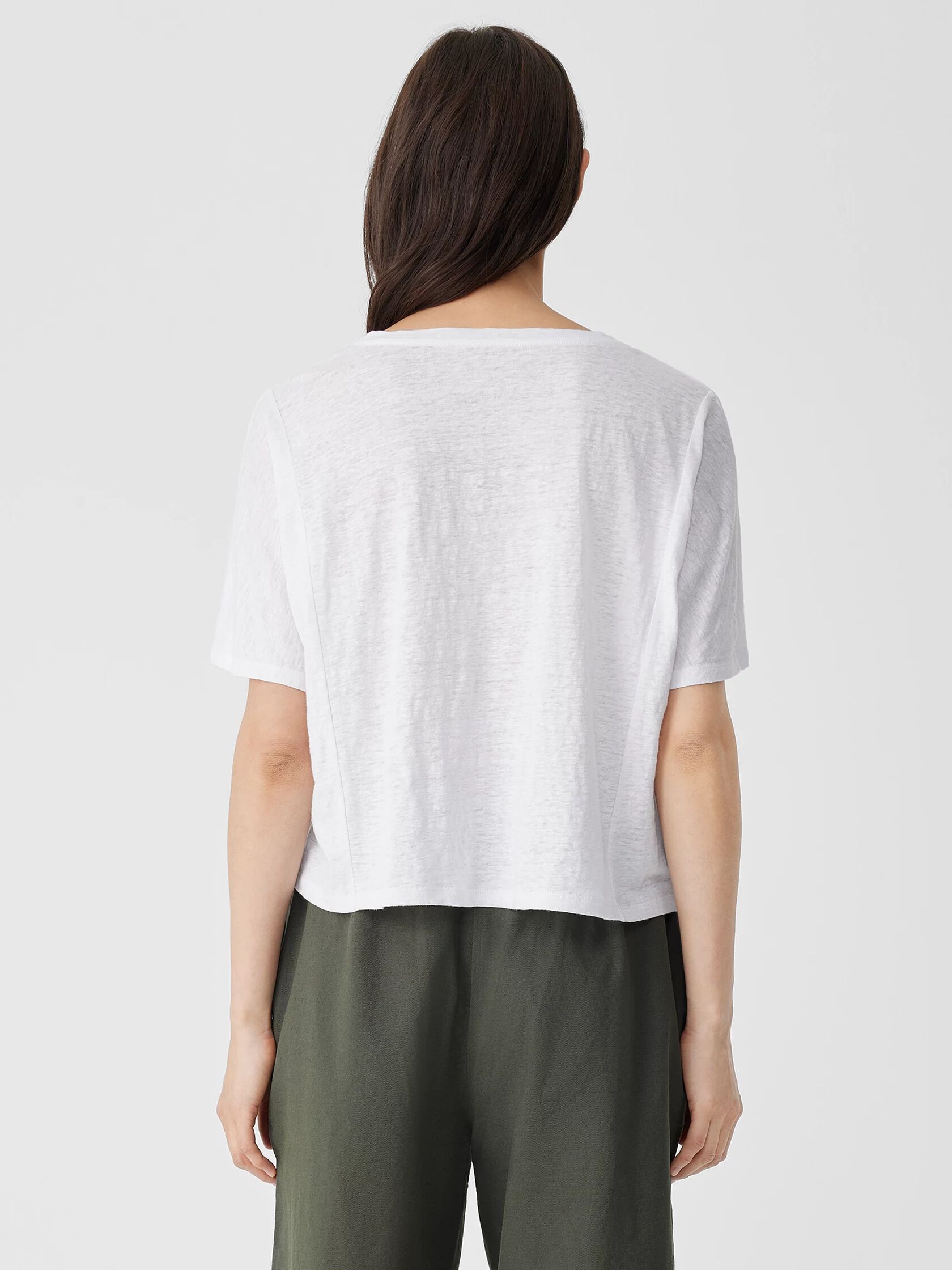 Organic Linen Jersey Round Neck Tee