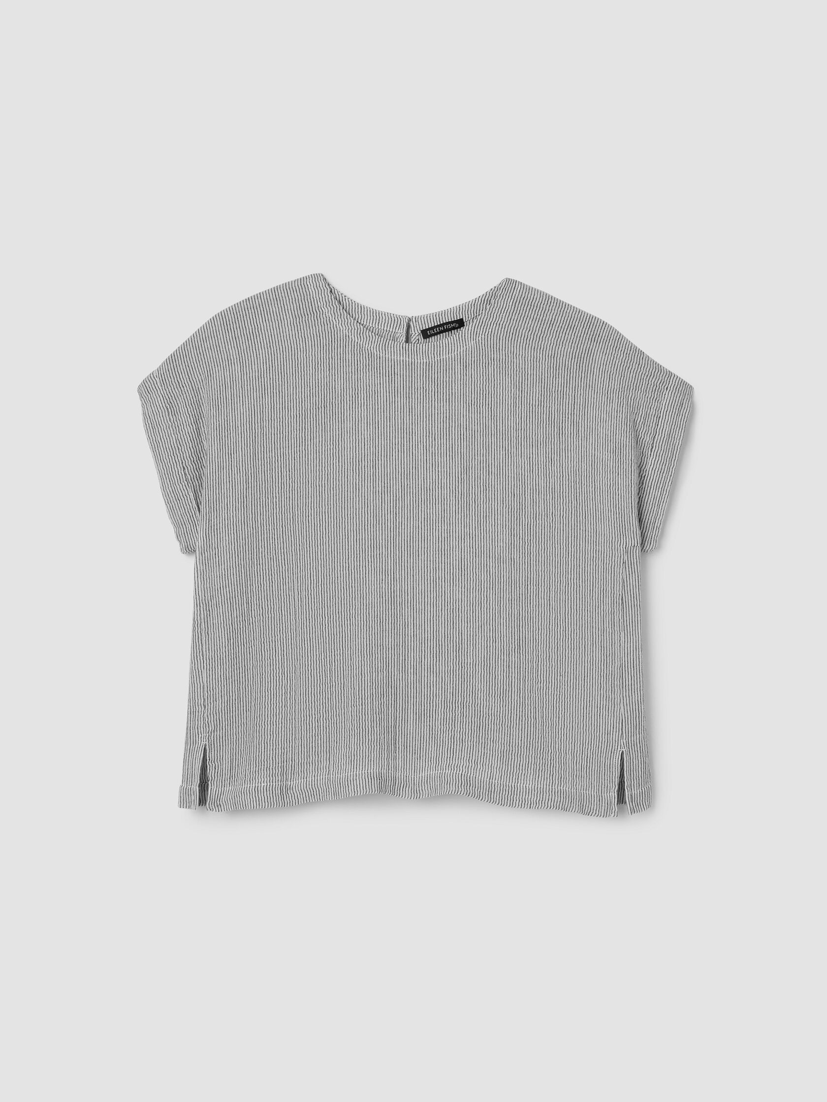 Striped Organic Cotton Gauze Square Top