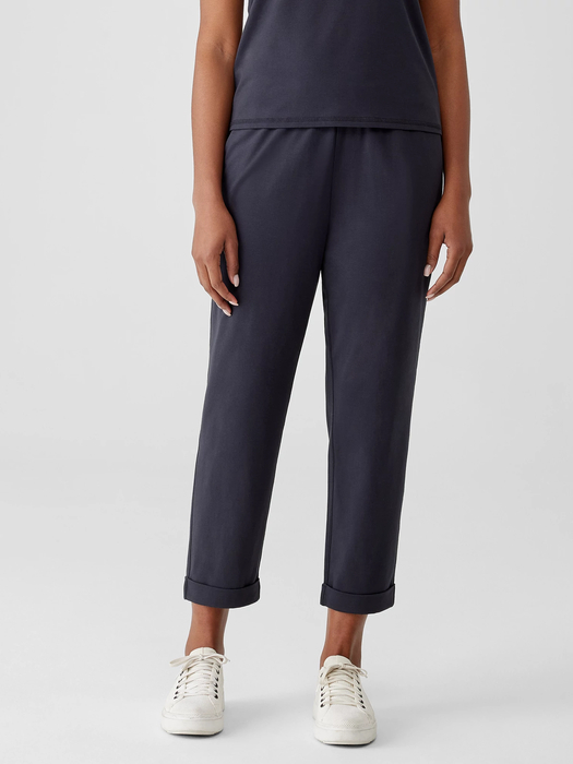 Pima Cotton Stretch Jersey Pant | EILEEN FISHER