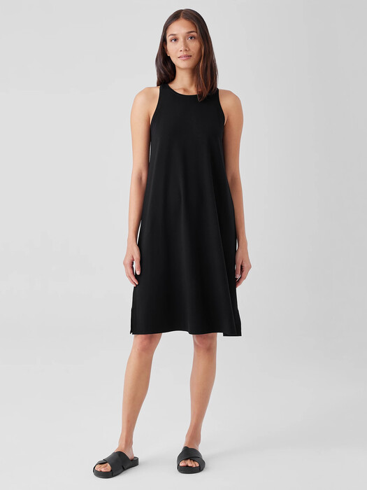 Stretch Jersey Knit Round Neck Tank Dress | EILEEN FISHER Stretch Jersey Knit Round Neck Tank Dress | EILEEN FISHER