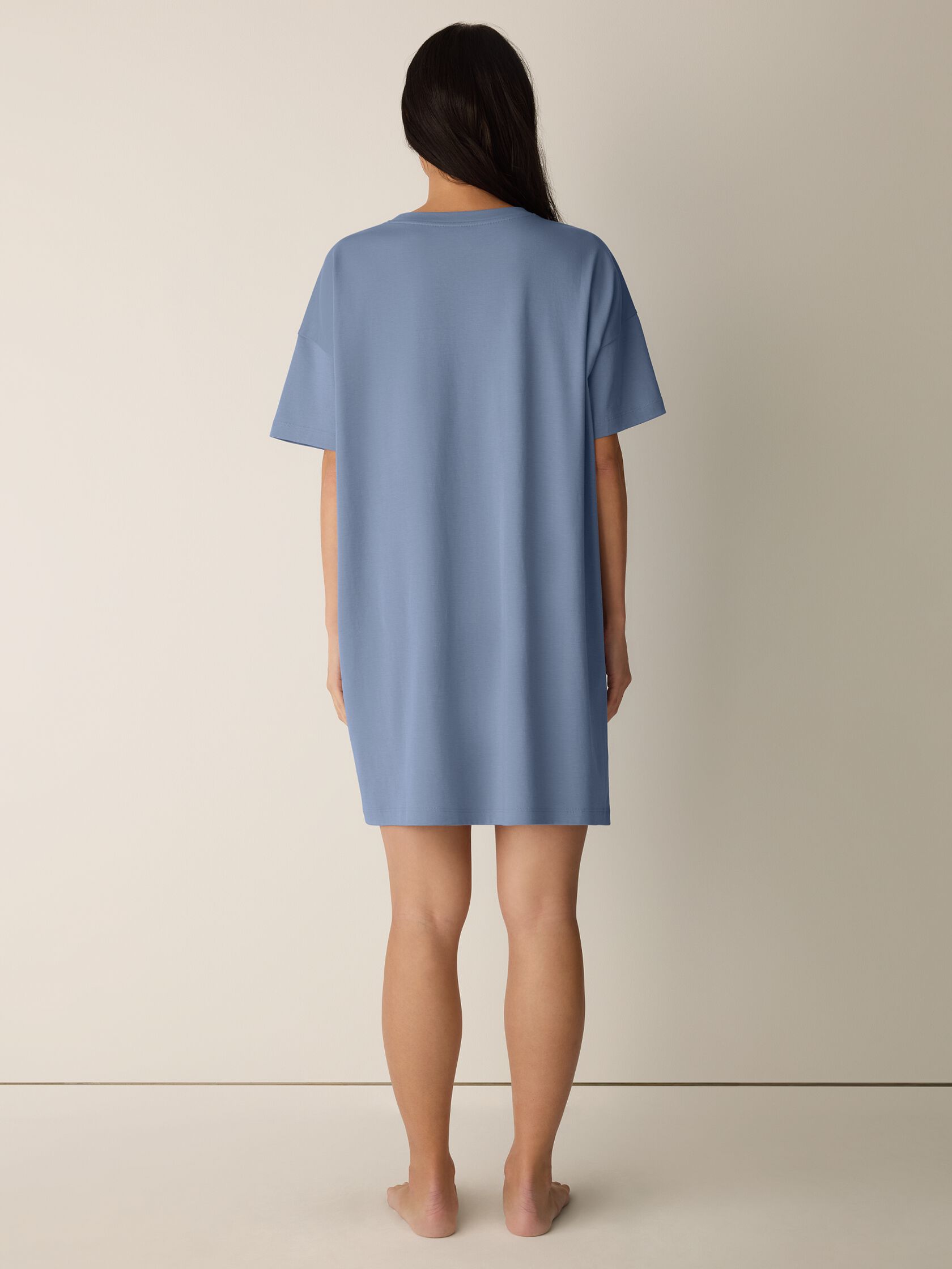 Organic Cotton Interlock Crew Neck Sleep Dress