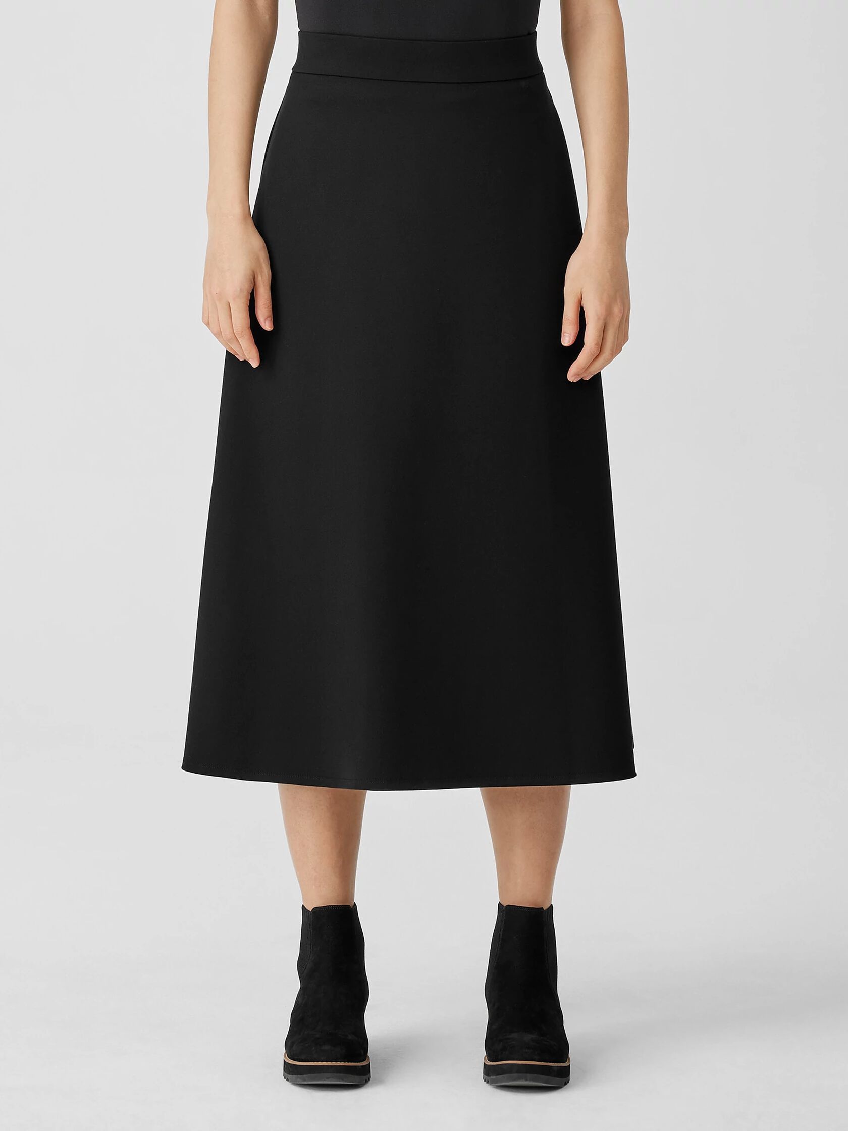 Lightweight Ponte Flared Skirt