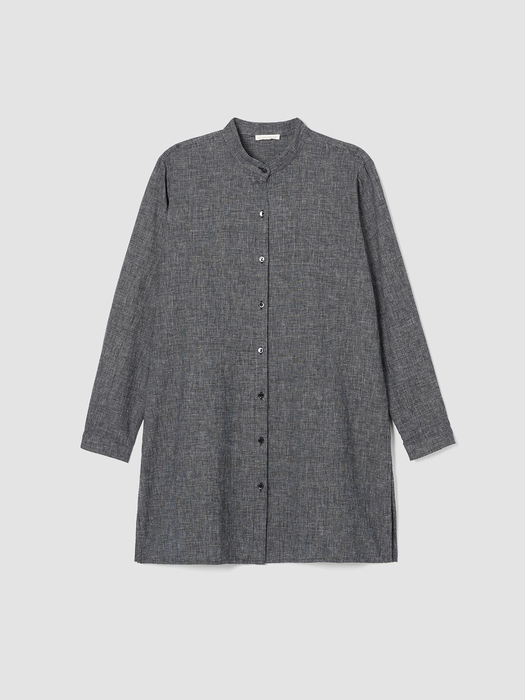 Hemp Organic Cotton Grid Long Shirt