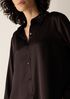 Stretch Silk Charmeuse Classic Collar Shirt
