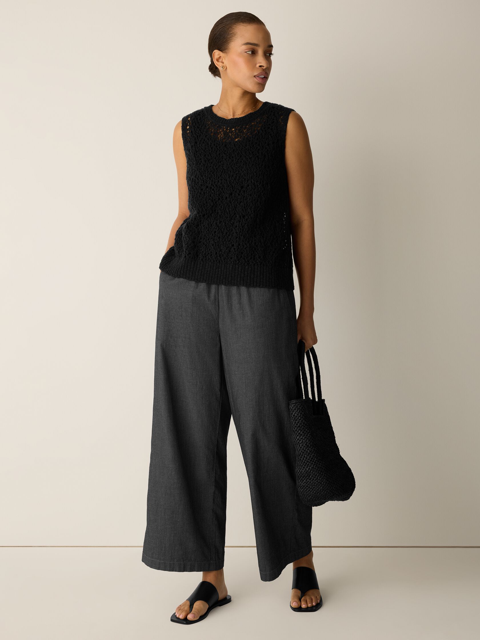 Peruvian Organic Cotton Slub Jewel Neck Tank